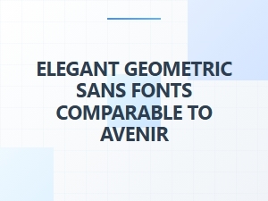 Elegant Geometric Sans Fonts Like Avenir